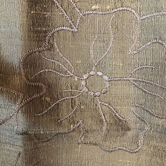 Vtg. Chico’s Gold Embroidered, Beaded Dupioni Silk Jkt/Topper Sz 12 Old Money - Picture 6 of 15